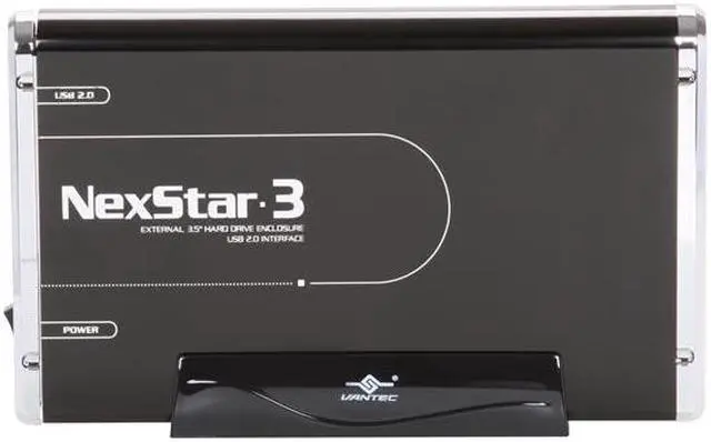 Alt view image 3 of 6 - Vantec NexStar 3 3.5" IDE to USB 2.0 External Hard Drive Enclosure (Onyx Black) - Model NST-360U2-BK
