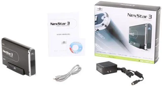 Alt view image 6 of 6 - Vantec NexStar 3 3.5" IDE to USB 2.0 External Hard Drive Enclosure (Onyx Black) - Model NST-360U2-BK