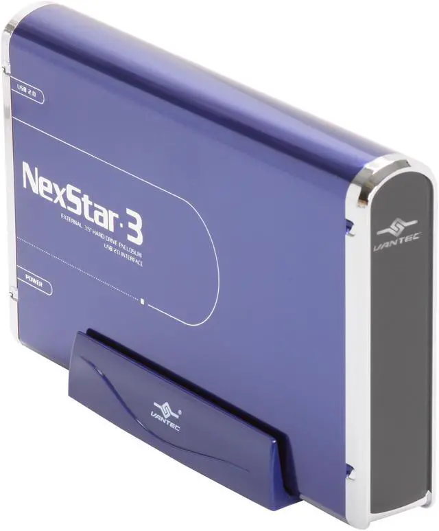 Main image of Vantec NexStar 3 3.5" IDE to USB 2.0 External Hard Drive Enclosure (Midnight Blue) - Model NST-360U2-BL