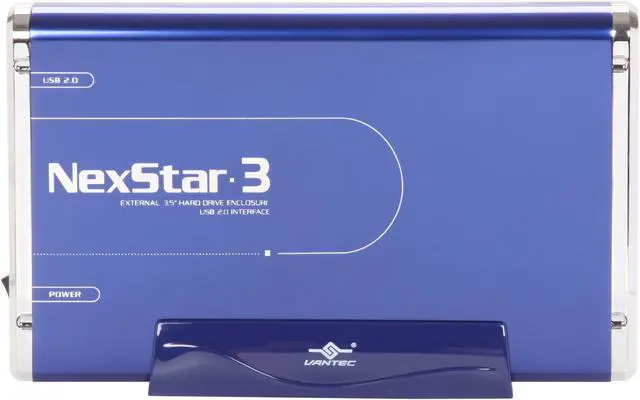Alt view image 3 of 6 - Vantec NexStar 3 3.5" IDE to USB 2.0 External Hard Drive Enclosure (Midnight Blue) - Model NST-360U2-BL