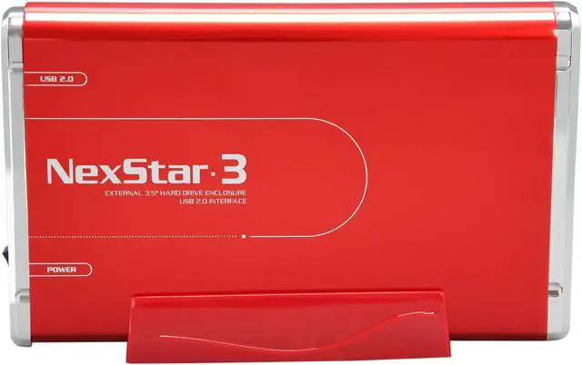 Alt view image 3 of 5 - Vantec NexStar 3 3.5" IDE to USB 2.0 External Hard Drive Enclosure (Brilliant Red) - Model NST-360U2-RD