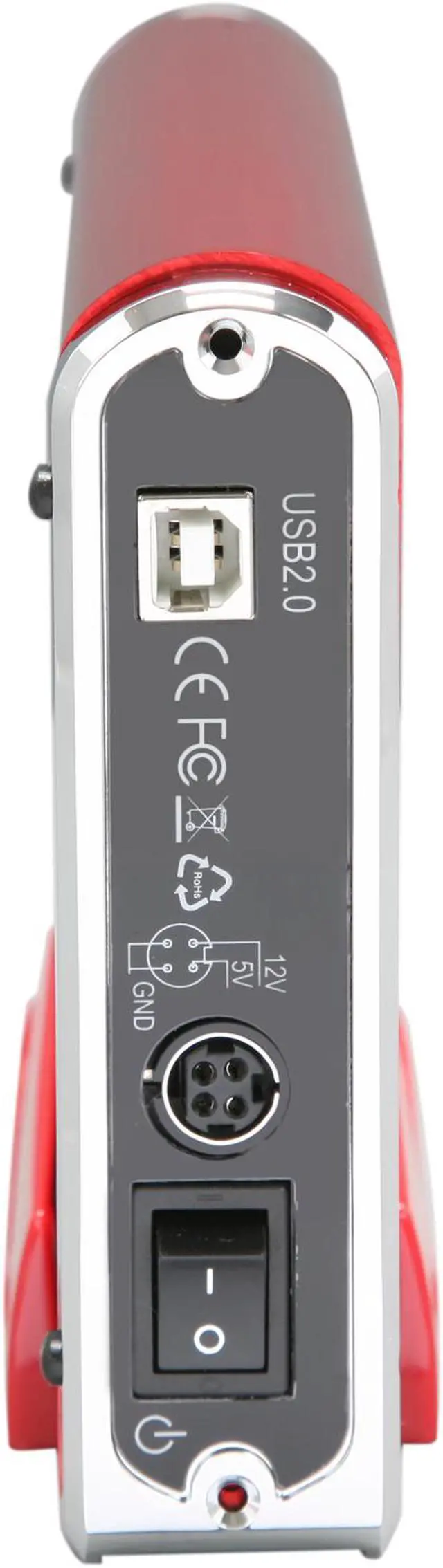 Alt view image 4 of 5 - Vantec NexStar 3 3.5" IDE to USB 2.0 External Hard Drive Enclosure (Brilliant Red) - Model NST-360U2-RD