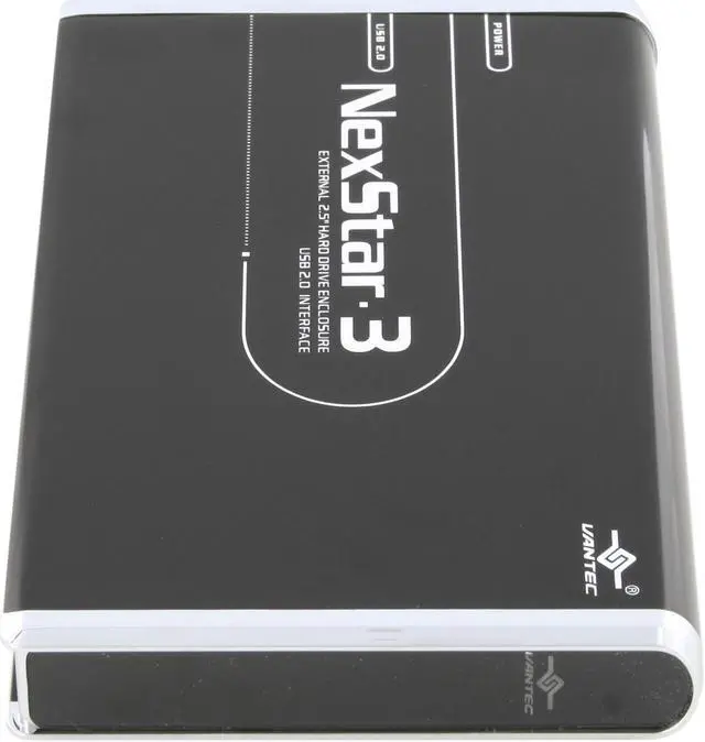 Alt view image 2 of 9 - Vantec NexStar 3 2.5" IDE to USB 2.0 External Hard Drive Enclosure (Onyx Black) - Model NST-260U2-BK