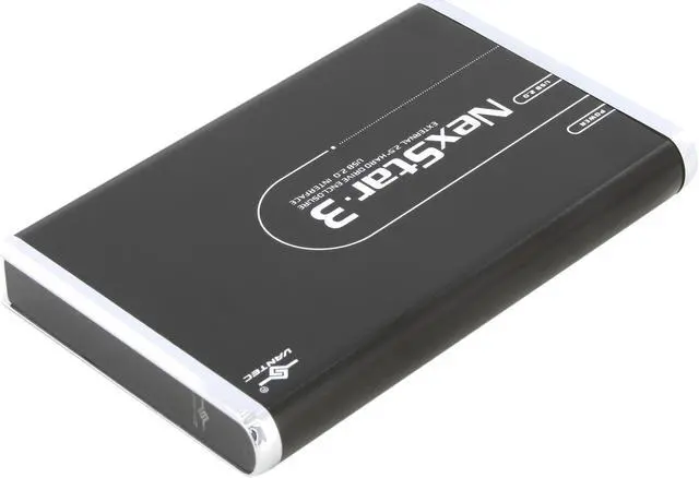 Alt view image 3 of 9 - Vantec NexStar 3 2.5" IDE to USB 2.0 External Hard Drive Enclosure (Onyx Black) - Model NST-260U2-BK