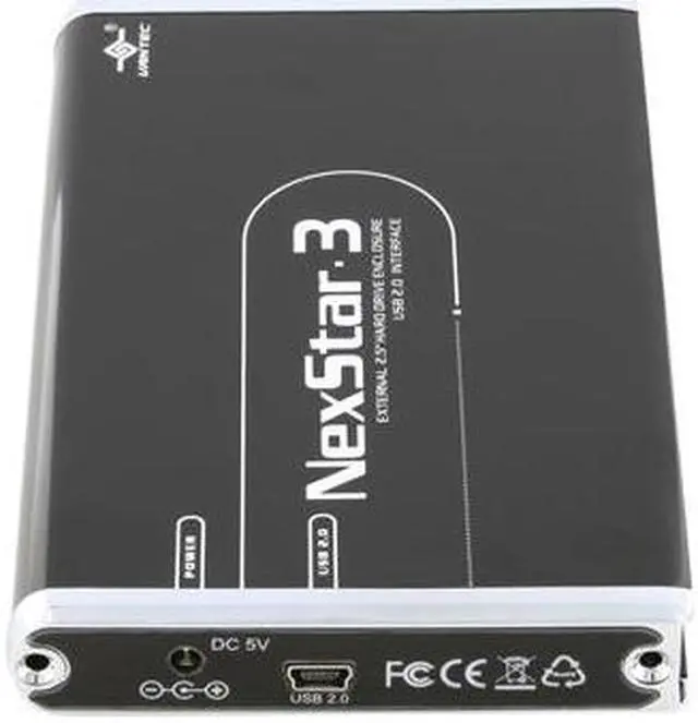 Alt view image 6 of 9 - Vantec NexStar 3 2.5" IDE to USB 2.0 External Hard Drive Enclosure (Onyx Black) - Model NST-260U2-BK