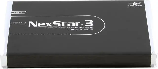 Alt view image 8 of 9 - Vantec NexStar 3 2.5" IDE to USB 2.0 External Hard Drive Enclosure (Onyx Black) - Model NST-260U2-BK