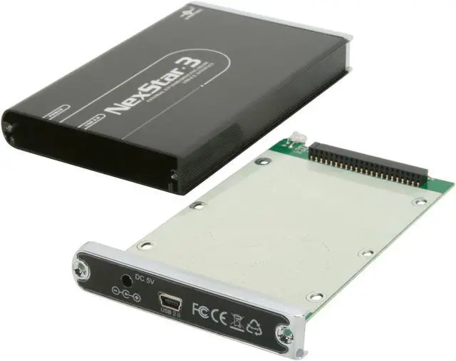 Alt view image 9 of 9 - Vantec NexStar 3 2.5" IDE to USB 2.0 External Hard Drive Enclosure (Onyx Black) - Model NST-260U2-BK