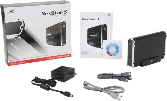 Alt view image 5 of 5 - Vantec NexStar 3 3.5" SATA to USB 2.0 & eSATA External Hard Drive Enclosure (Onyx Black) - Model NST-360SU-BK
