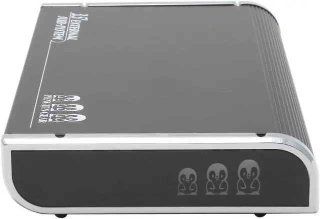 Alt view image 3 of 6 - Penguin Gear PG-380U2 (BLACK) Aluminum 3.5" IDE USB2.0 (type B) External Enclosure
