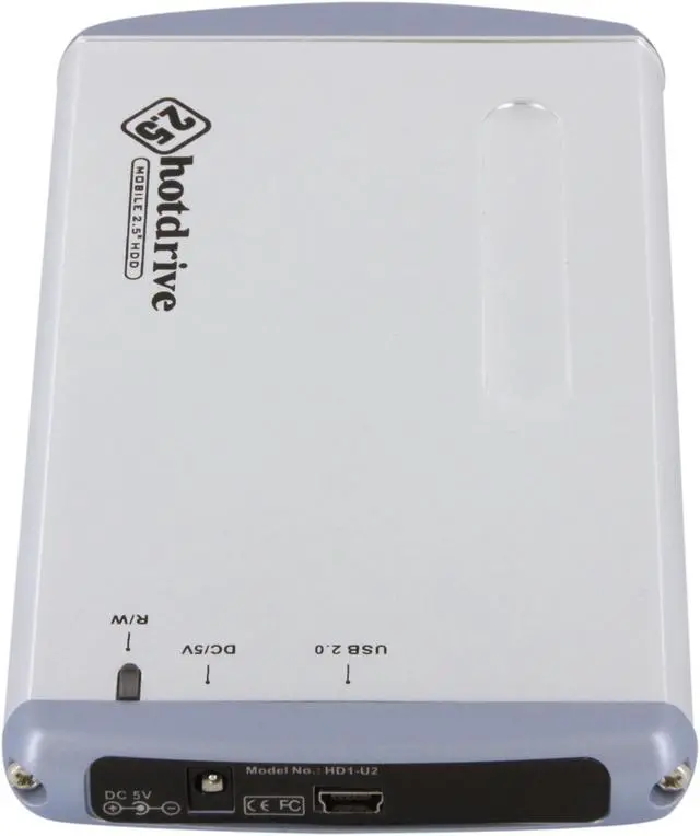 Alt view image 2 of 10 - BYTECC HD-201U2 (SILVER) Aluminum 2.5" IDE USB2.0 mini External Enclosure