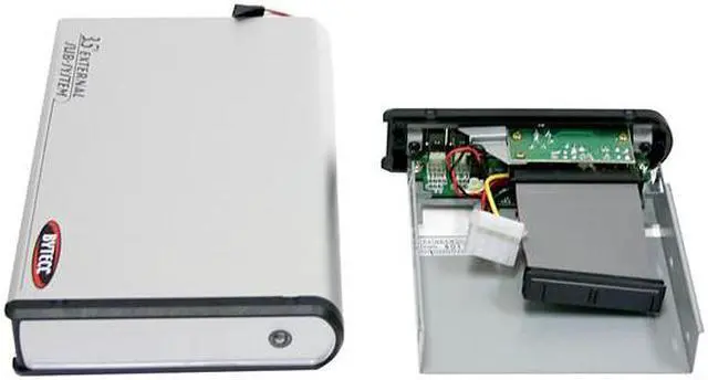 Alt view image 3 of 5 - BYTECC ME-740U2F Aluminum 3.5" IDE USB & 1394 External Enclosure