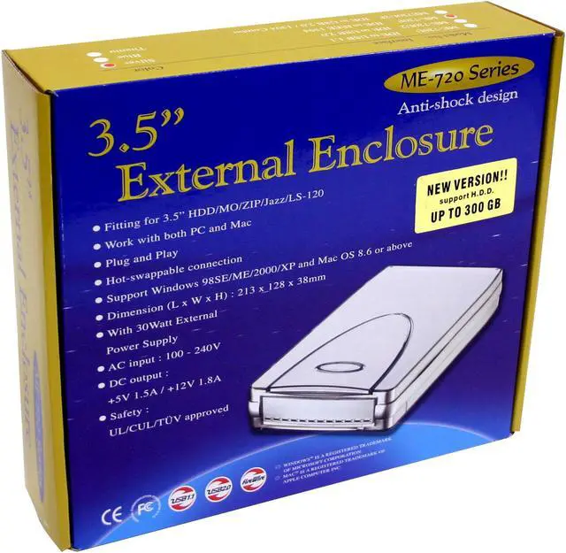 Alt view image 5 of 5 - BYTECC ME-720F 3.5" IDE 1394 External Enclosure