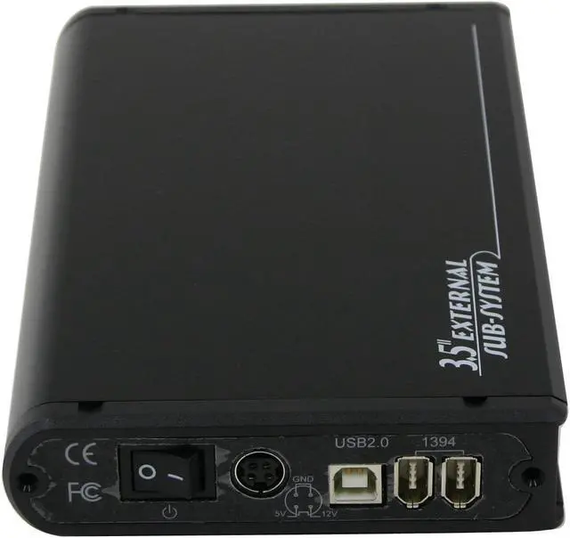 Alt view image 2 of 5 - BYTECC ME-740U2FB Aluminum 3.5" IDE USB 2.0(type B) + IEEE1394 Black External Enclosure