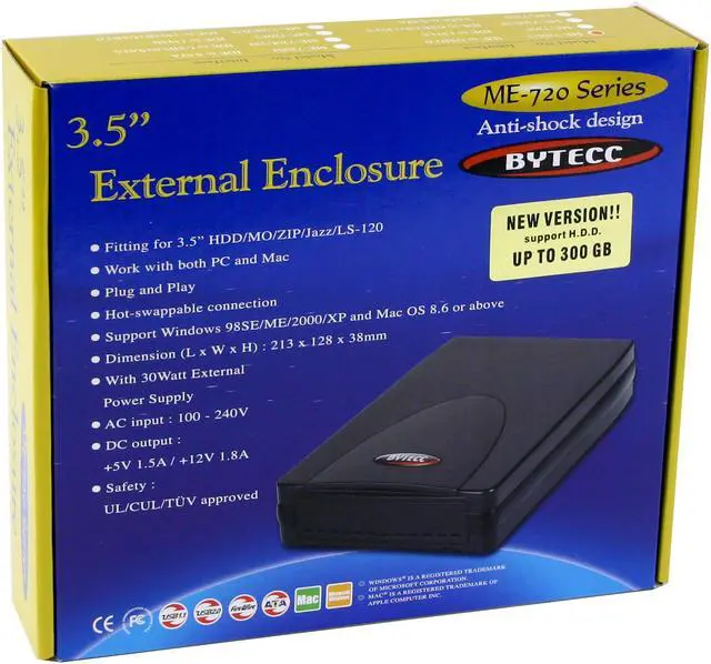 Alt view image 5 of 6 - BYTECC ME-720U2B 3.5" IDE USB 2.0 Black External Enclosure