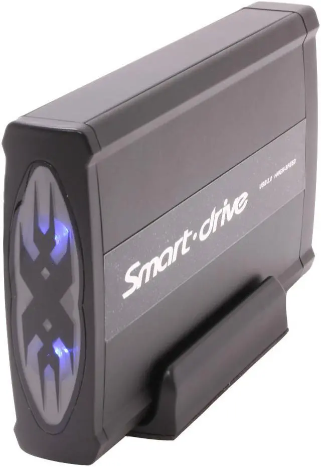 Main image of BYTECC ME-350U2F(V3)-BK Aluminum 3.5" Black IDE USB & 1394 External Enclosure with Red/Blue flashing LED light
