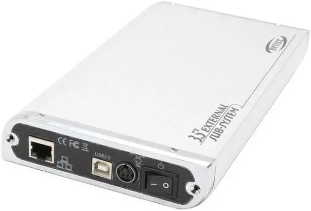 Alt view image 2 of 5 - BYTECC BT380(SILVER) Aluminum 3.5" IDE USB 2.0 & Ethernet NAS External Enclosure