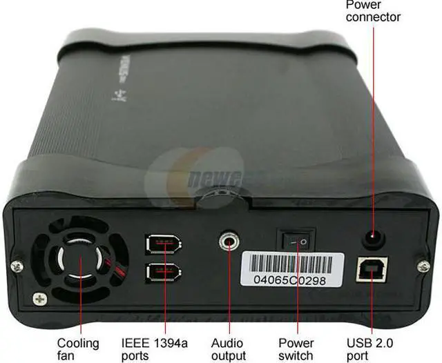 Alt view image 3 of 5 - AMS VENUS DS-2512CBK Aluminum 5.25" IDE USB & 1394 Black External Enclosure