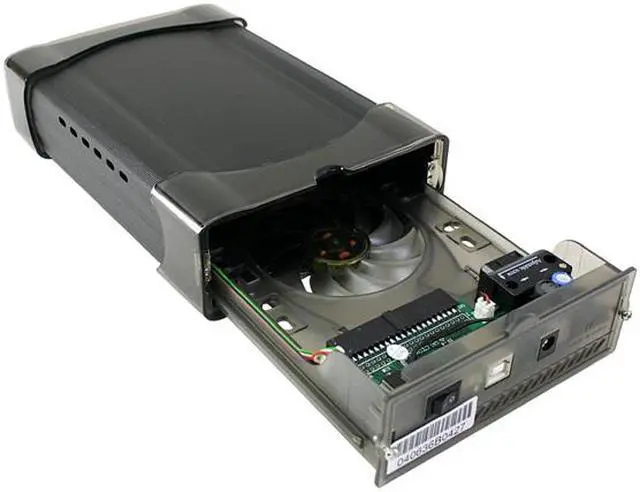 Alt view image 2 of 4 - AMS VENUS DS-2316B2BK Aluminum 3.5" IDE USB 2.0 Black External Enclosure