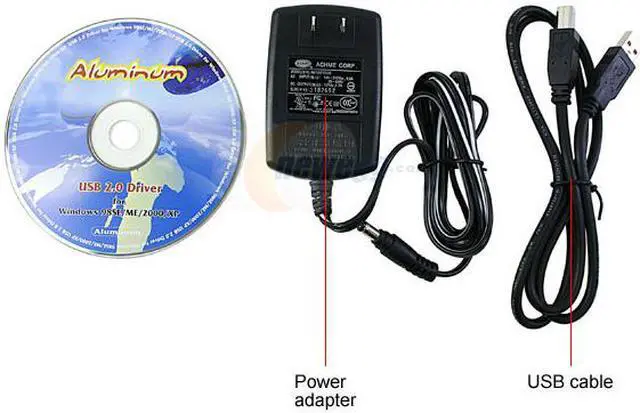 Alt view image 4 of 4 - AMS VENUS DS-2316B2BK Aluminum 3.5" IDE USB 2.0 Black External Enclosure