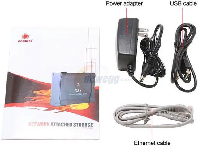 Alt view image 4 of 5 - COOLMAX CN-550 Aluminum 3.5" IDE USB & Ethernet SOHO NAS External Enclosure