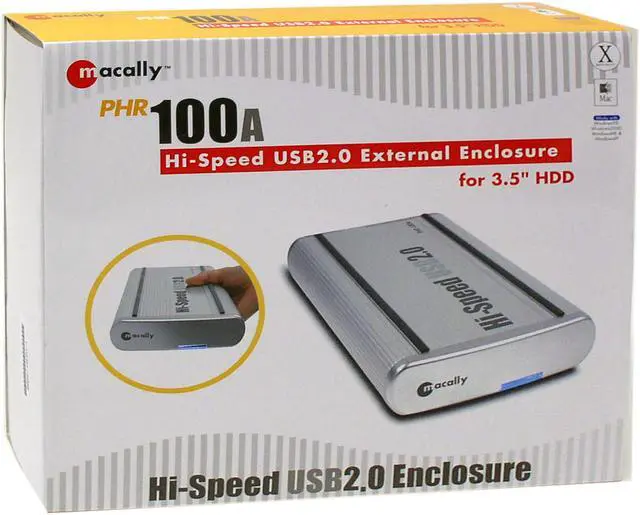 Alt view image 4 of 4 - macally PHR-100A Aluminum 3.5" IDE USB2.0 (type B) External Enclosure