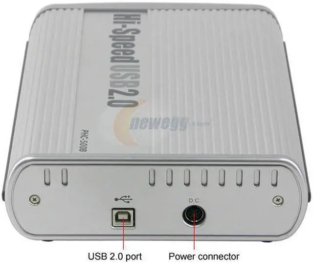 Alt view image 2 of 5 - Macally PHC-500B 5.25" USB 2.0 Solid Aluminum External Enclosure