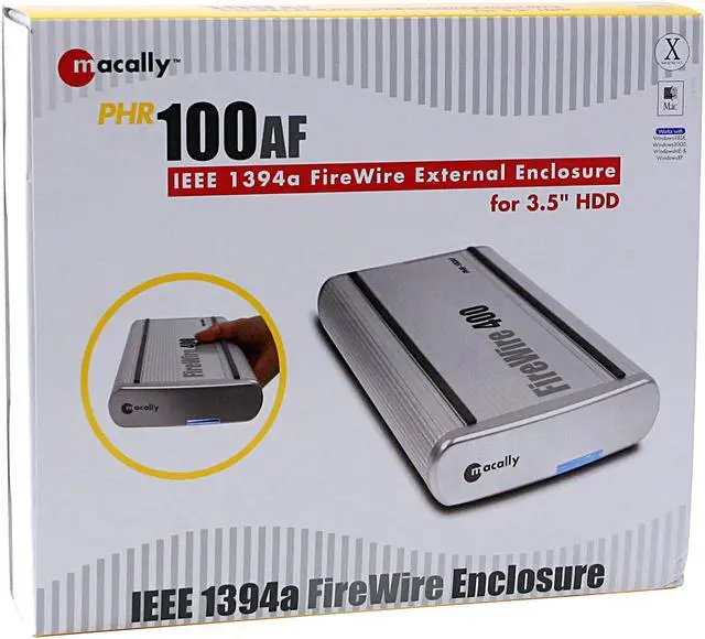 Alt view image 5 of 5 - macally PHR-100AF Aluminum 3.5" IDE 1394 External Enclosure