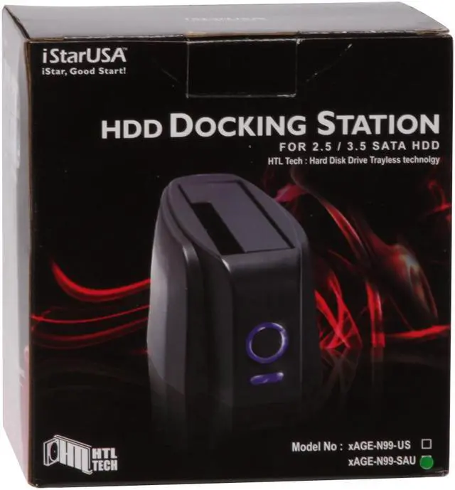 Alt view image 7 of 7 - iStarUSA XAGE-N99-SAU Plastic (ABS) 2.5"/3.5" Black SATA I/II USB 2.0 & eSATA Docking Station