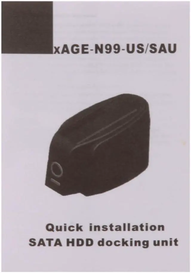 Alt view image 6 of 7 - iStarUSA XAGE-N99-SAU Plastic (ABS) 2.5"/3.5" Black SATA I/II USB 2.0 & eSATA Docking Station