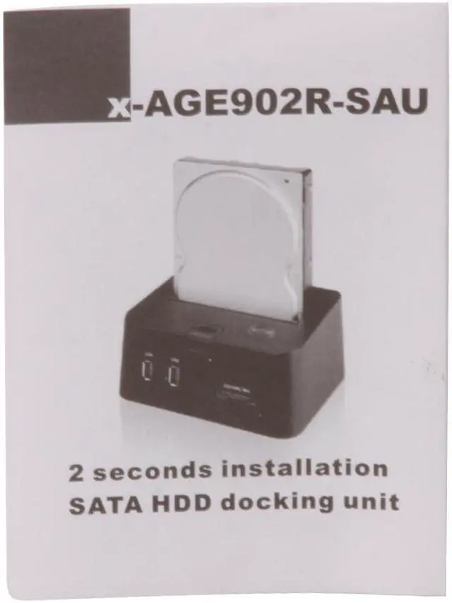 Alt view image 8 of 9 - iStarUSA XAGE902R-SAU Plastic (ABS) 2.5"/3.5" Black SATA I/II USB 2.0 & eSATA Docking Station w/2xUSB Hub/Card Reader