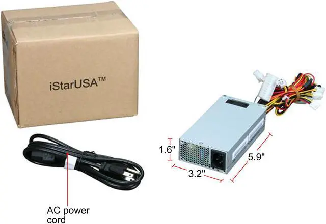 Alt view image 7 of 7 - iStarUSA TC-1U30FX8 20+4Pin 300W Single 1U Flex ATX 80 Plus High Efficiency Power Supply - OEM