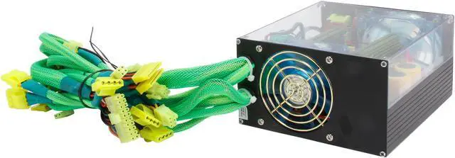Alt view image 4 of 7 - APEVIA See-Through ATX-AS500W-BK 500 W ATX12V Power Supply