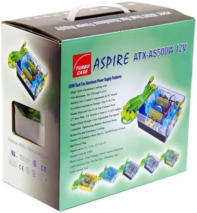 Alt view image 11 of 11 - APEVIA ATX-AS500W-SV 500 W ATX12V Power Supply