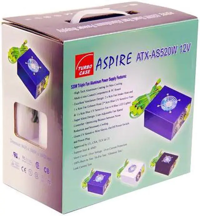 Alt view image 10 of 10 - APEVIA ATX-AS520W-BK 520 W ATX Power Supply