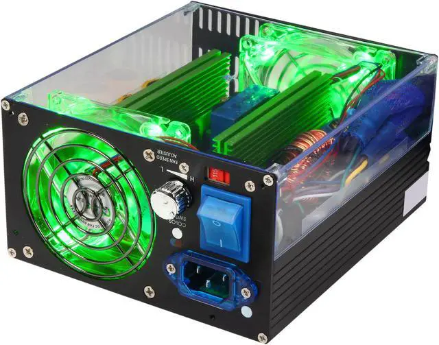 Alt view image 2 of 9 - APEVIA ICEBERG ATX-IB680W-BL 680 W ATX12V / EPS12V SLI Ready Power Supply With 3-Color LED Lights