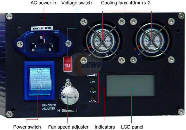 Alt view image 4 of 14 - APEVIA ATX-LCD750W 750 W ATX12V / EPS12V SLI Ready CrossFire Ready Power Supply
