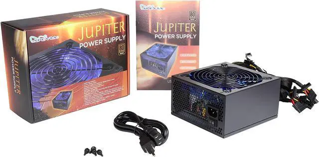 Main image of APEVIA Jupiter Series ATX-JP600W 600 W ATX12V SLI CrossFire 80 PLUS BRONZE Certified Power Supply