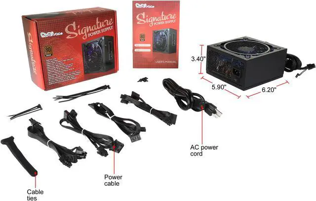Alt view image 8 of 7 - APEVIA ATX-SN900W 900 W ATX12V v2.3 SLI CrossFire 80 PLUS BRONZE Certified Active PFC Power Supply