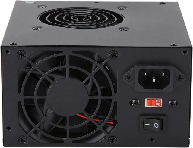 Alt view image 2 of 8 - APEVIA ATX-AD500W Astro 500W ATX Power Supply with Dual Auto-Thermally Controlled 80mm Fans, 115/230V Switch, All Protections