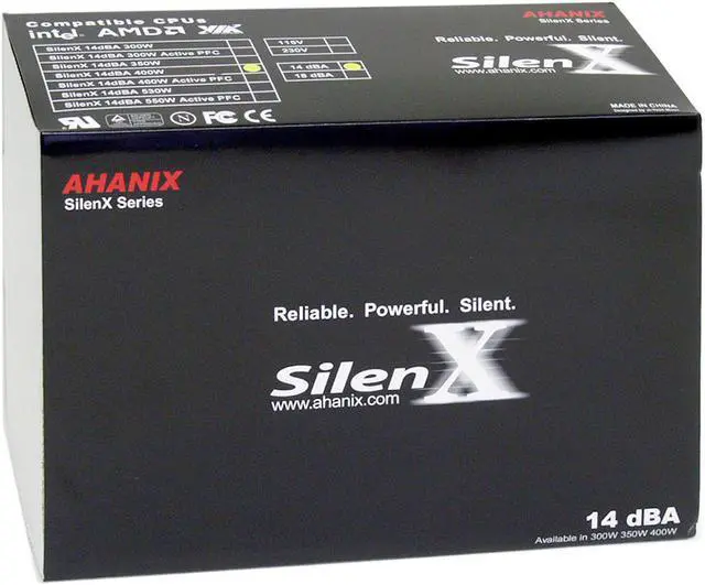 Alt view image 4 of 4 - AHANIX SilenX ATX 400 Watt PSU 400W ATX  Power Supply
