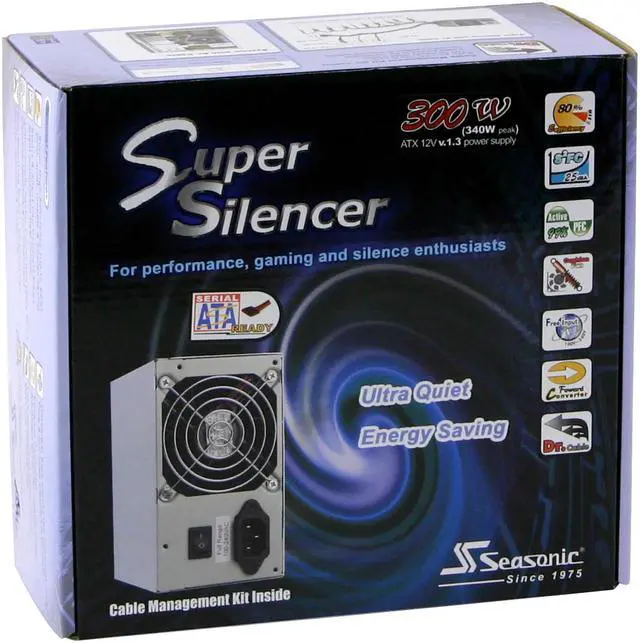 Alt view image 7 of 7 - SeaSonic SUPER SILENCER-300W 300 W ATX12V Active PFC Power Supply