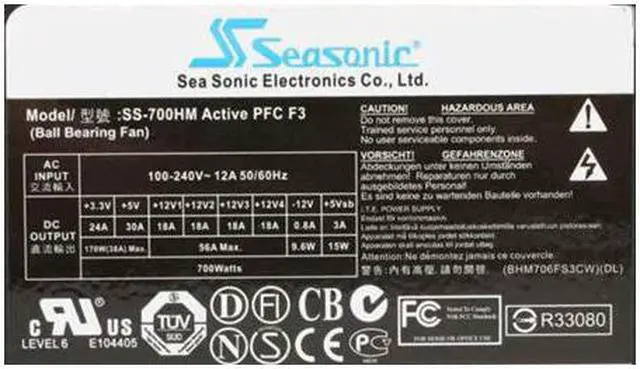 Alt view image 4 of 9 - SeaSonic M12 SS-700HM 700W ATX12V V2.3 / EPS12V V2.91 SLI Certified CrossFire Ready 80 PLUS Certified Modular Active PFC Power Supply