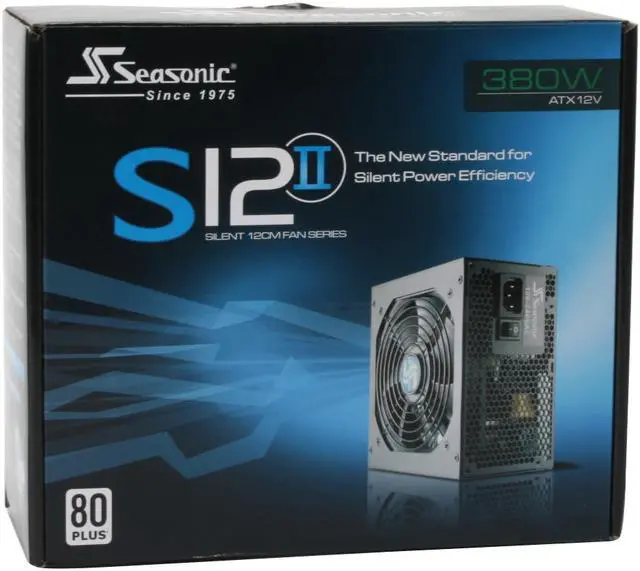 Alt view image 8 of 8 - SeaSonic S12 II SS-380GB 380W ATX12V V2.3   80 PLUS Certified  Active PFC Power Supply