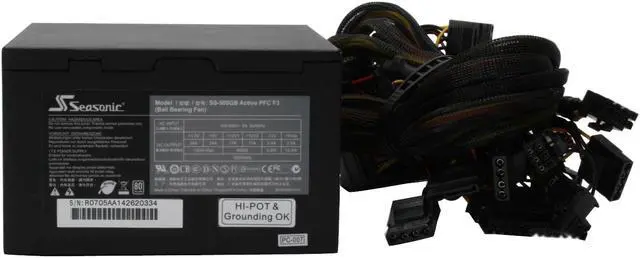 Alt view image 3 of 8 - SeaSonic S12 II SS-500GB 500W ATX12V V2.3 / EPS12V V2.91 SLI Ready CrossFire Ready 80 PLUS Certified  Active PFC Power Supply