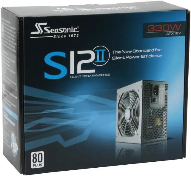 Alt view image 8 of 8 - SeaSonic S12 II SS-330GB 330W ATX12V V2.3 80 PLUS Certified Active PFC Power Supply