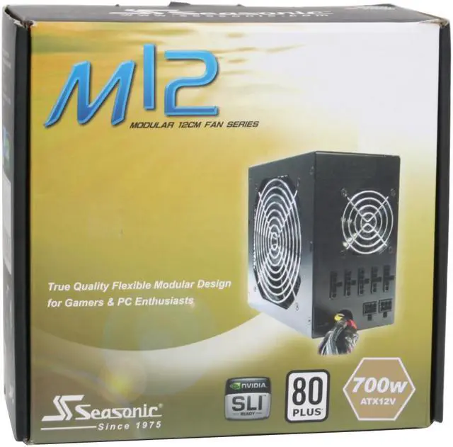 Alt view image 9 of 9 - SeaSonic M12 SS-700HM 700 W ATX12V / EPS12V SLI Ready CrossFire Ready 80 PLUS Certified Modular Active PFC Power Supply