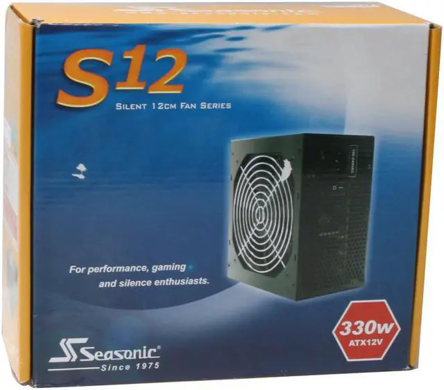Alt view image 9 of 9 - SeaSonic S12 SS-330HB-OB 330 W ATX12V Active PFC Power Supply - Open Box