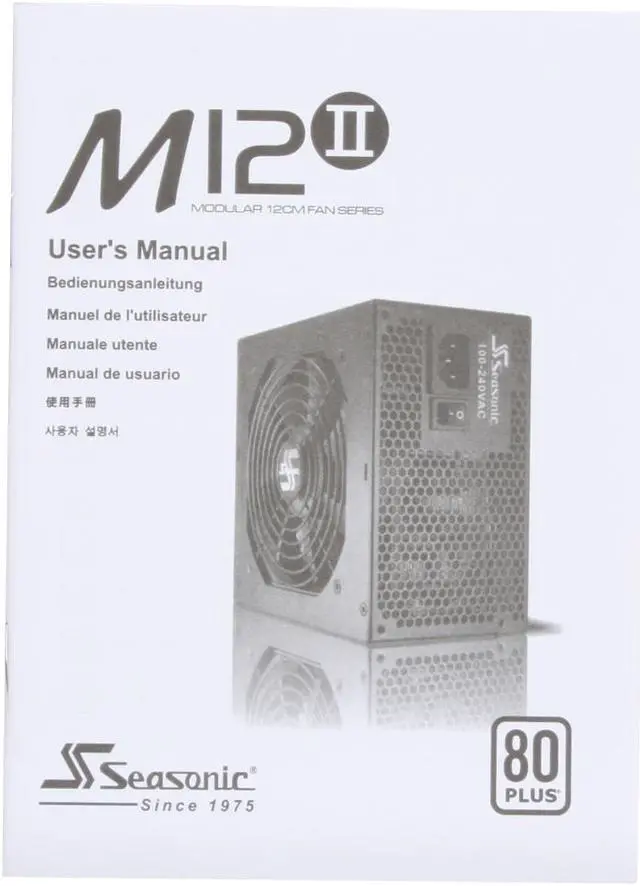 Alt view image 9 of 10 - SeaSonic M12II SS-500GM 500 W ATX12V 2.2 /EPS12V 2.91 SLI Ready CrossFire Ready 80 PLUS Certified Modular Active PFC Power Supply