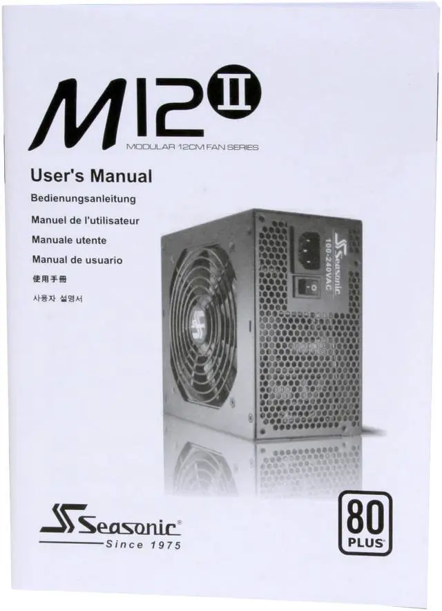 Alt view image 9 of 10 - SeaSonic M12II SS-430GM 430 W ATX12V 2.2 /EPS12V 2.91 SLI Ready CrossFire Ready 80 PLUS Certified Modular Active PFC Power Supply