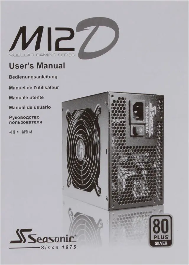 Alt view image 9 of 10 - SeaSonic M12D SS-850 850 W ATX12V V2.3/EPS12V V2.92 SLI Ready CrossFire Ready 80 PLUS SILVER Certified Modular Active PFC Power Supply